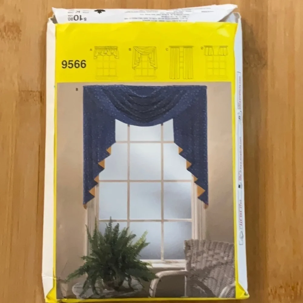 Vtg. Simplicity #9566 Window Treatments Sewing Patterns for Dummies One Size